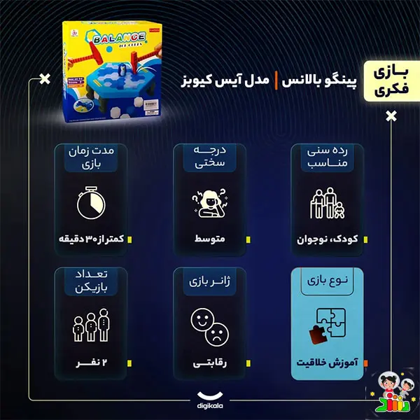 بازی پینگو بالانس | فرفره های رنگی